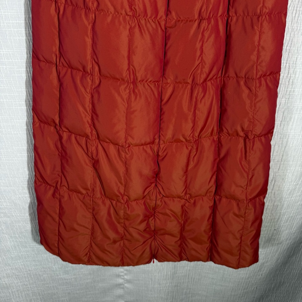 Post Card Quilted‎ Puffer Midi Skirt Rust Red Down Fill Size 10 - Picture 5 of 14